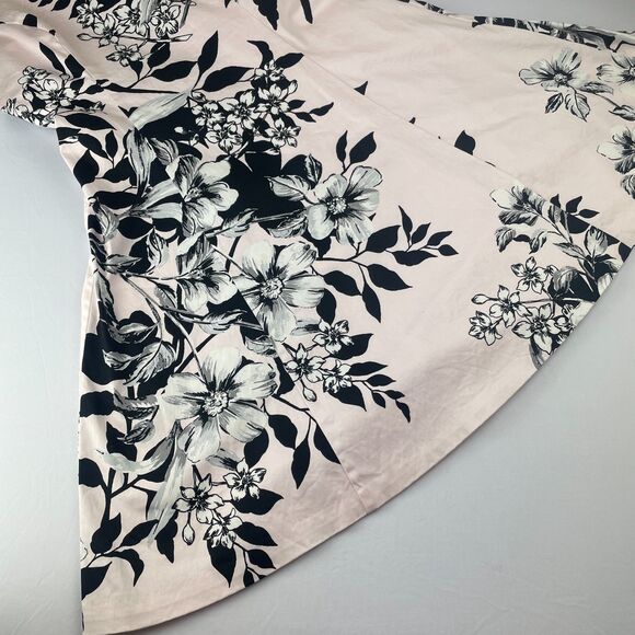 ~ 10 Lauren Ralph Lauren Dress Pink Cocktail A-line Sleeveless Floral Knee Midi - Picture 8 of 16